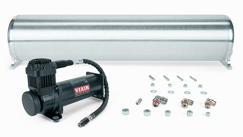 Air Lift Performance 28in FLO Tank w/ Viair 444c Black Compressor (Incl. Fittings & Tank Mounting Hardware) (27769)