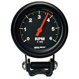 AutoMeter Black 2 5/8 inch 6000 rpm Tachometer Mini Tach Gauge (2891)