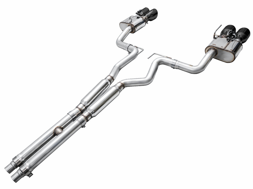 AWE Tuning AWE SwitchPathâ„¢ Exhaust for S650 Mustang Dark Horse - Quad Diamond Black Tips - 3025-43375