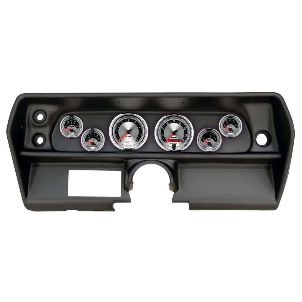 AutoMeter 1968 Chevrolet Nova Direct Fit Gauge Panel 3-3/8in x2 / 2-1/16in x4 - American Muscle (2905-01)