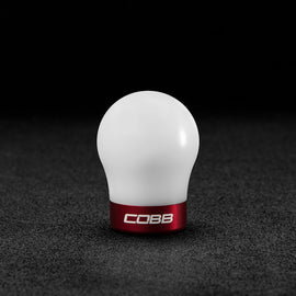 COBB Ford Shift Knob Focus ST 2013-2018, Focus RS 2016-2018, Fiesta ST 2014-2019 - White Knob w/ Race Red (291350-W-RD)