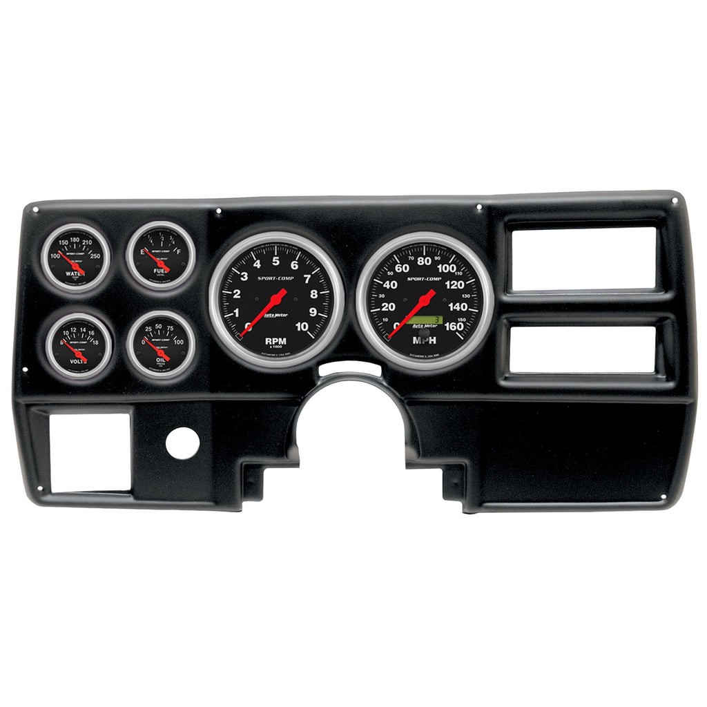Autometer 84-87 Chevy/GMC Truck (5in x 2 - 2-1/16in x 4) 6-Gauge Direct Fit Dash Kit (2923-11)