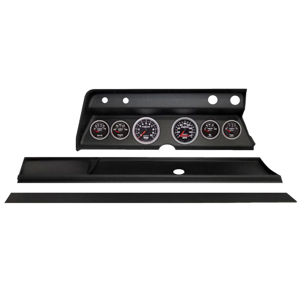 AutoMeter Sport-Comp II Direct Fit Dash Kit 1967 Chevy Chevelle (2 x 3-3/8in. / 4 x 2-1/16in.) (2932-12)