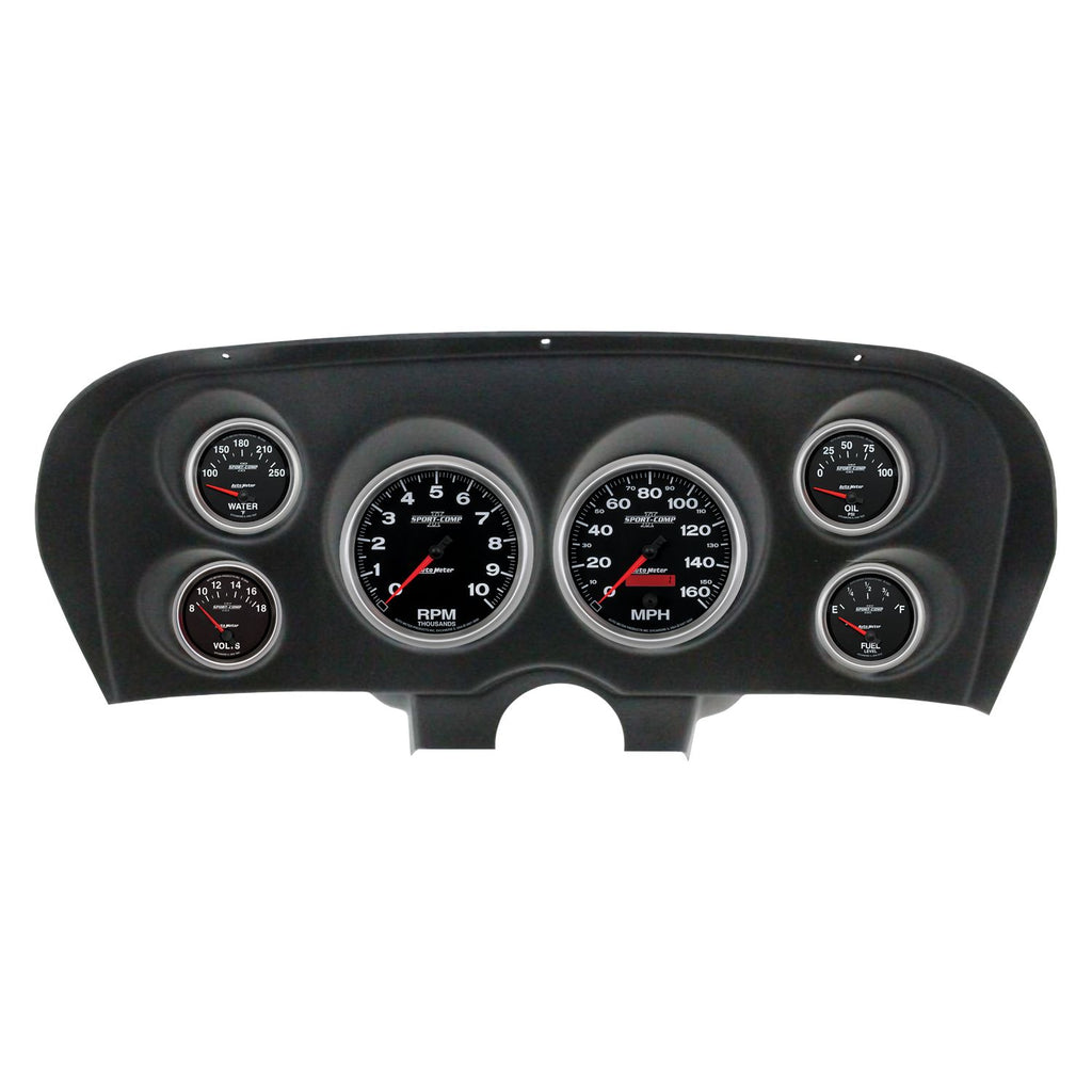 AutoMeter Sport-Comp II Direct Fit Dash Kit 69-70 Ford Mustang (2 x 5in. / 4 x 2-5/8in.) (2936-12)