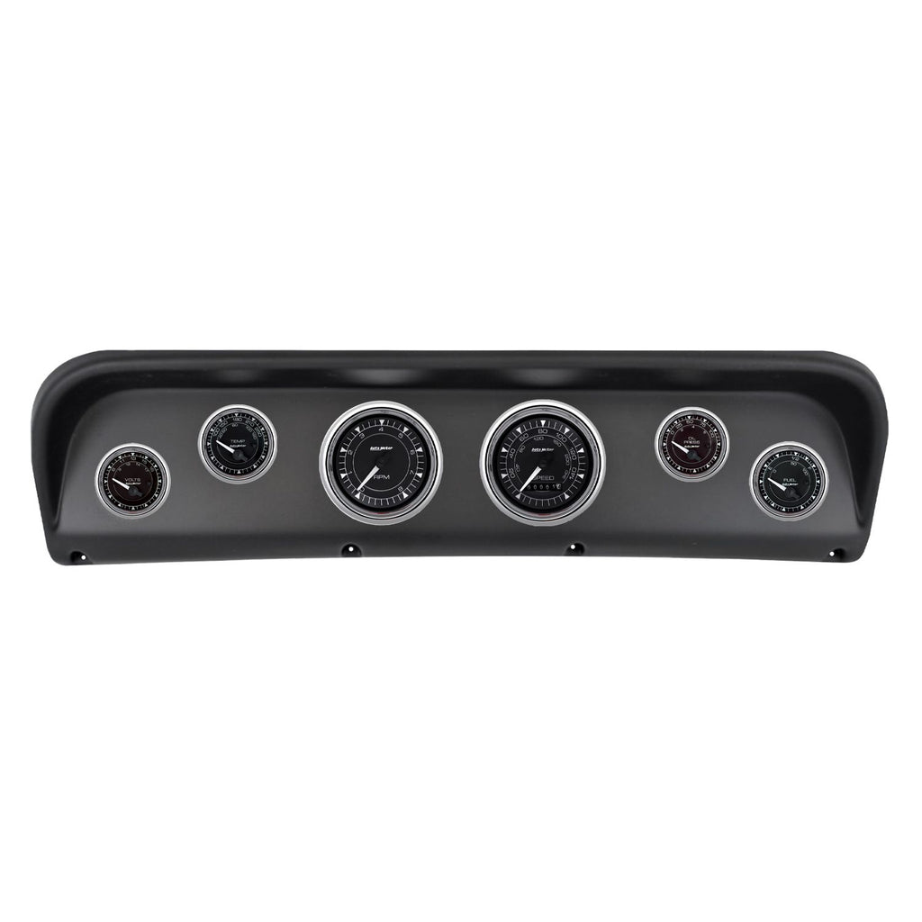 AutoMeter Chrono Chrome Direct Fit Dash Kit 67-72 Ford F100 (2 x 3-3/8in. / 4 x 2-1/16in.) (2938-15)