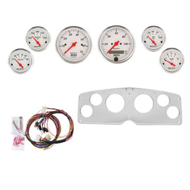 AutoMeter Arctic White 54-55 GMC Truck Billet Panel/Gauge Kit - 3-1/8in. (x2) & 2-1/16in. (x4) (2939-03)