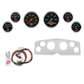 AutoMeter Designer Black 54-55 GMC Truck Billet Panel/Gauge Kit - 3-1/8in. (x2) & 2-1/16in. (x4) (2939-06)