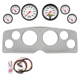 AutoMeter Phantom 54-55 GMC Truck Direct-Fit Billet Panel/Gauge Kit - 3-3/8in. (x2) & 2-1/16in. (x4) (2940-09)
