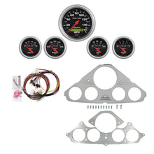 Load image into Gallery viewer, AutoMeter Sport-Comp 55-59 Chevy Truck Billet Panel/Gauge Kit - 3-3/8in. (x1) &amp; 2-1/16in. (x4) (2943-11)