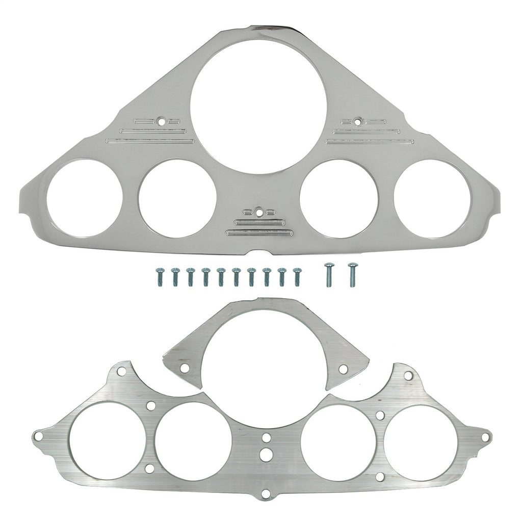 AutoMeter Mounting Sol. 55-59 Chevy Truck Billet Panel/Gauge Kit - 3-3/8in. (x1) & 2-1/16in. (x4) (2943)