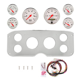 AutoMeter Arctic White 55-59 GMC Truck Billet Panel/Gauge Kit - 3-1/8in. (x2) & 2-1/16in. (x4) (2944-03)