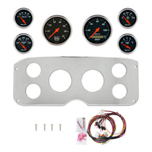 Load image into Gallery viewer, AutoMeter Designer Black 55-59 GMC Truck Billet Panel/Gauge Kit - 3-1/8in. (x2) &amp; 2-1/16in. (x4) (2944-06)