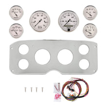 Load image into Gallery viewer, AutoMeter Old Tyme White 55-59 GMC Truck Billet Panel/Gauge Kit - 3-1/8in. (x2) &amp; 2-1/16in. (x4) (2944-08)