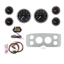 Load image into Gallery viewer, AutoMeter Chrono Chrome 55-59 GMC Truck Billet Panel/Gauge Kit - 3-3/8in. (x2) &amp; 2-1/16in. (x4) (2945-15)