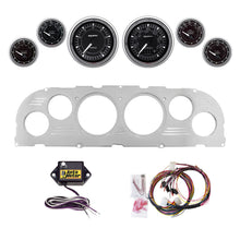 Load image into Gallery viewer, AutoMeter Chrono Chrome 60-63 Chevy Truck Billet Panel/Gauge Kit - 3-3/8in. (x2) &amp; 2-1/16in. (x4) (2947-15)