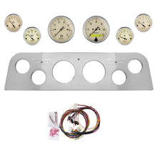 Load image into Gallery viewer, AutoMeter Antique Beige 60-61 GMC Truck Billet Panel/Gauge Kit - 3-1/8in. (x2) &amp; 2-1/16in. (x4) (2948-02)
