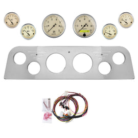 AutoMeter Antique Beige 60-61 GMC Truck Billet Panel/Gauge Kit - 3-1/8in. (x2) & 2-1/16in. (x4) (2948-02)