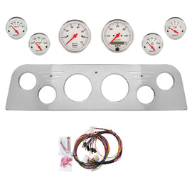 AutoMeter Arctic White 60-61 GMC Truck Billet Panel/Gauge Kit - 3-1/8in. (x2) & 2-1/16in. (x4) (2948-03)
