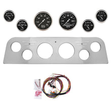 Load image into Gallery viewer, AutoMeter Old Tyme Black 60-61 GMC Truck Billet Panel/Gauge Kit - 3-1/8in. (x2) &amp; 2-1/16in. (x4) (2948-07)