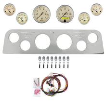 Load image into Gallery viewer, AutoMeter Antique Beige 62-66 GMC Truck Billet Panel/Gauge Kit - 3-1/8in. (x2) &amp; 2-1/16in. (x4) (2950-02)