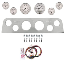 Load image into Gallery viewer, AutoMeter Old Tyme White 62-66 GMC Truck Billet Panel/Gauge Kit - 3-1/8in. (x2) &amp; 2-1/16in. (x4) (2950-08)
