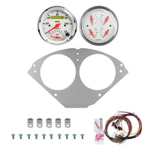 Load image into Gallery viewer, AutoMeter Arctic White 55-56 Chevy Car Direct-Fit Billet Panel/Gauge Kit - 3-3/8in. (x2) (2953-03)