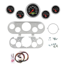 AutoMeter Sport-Comp 62-65 Chevy NOVA Billet Panel/Gauge Kit - 3-3/8in. (x1) & 2-1/16in. (x4) (2954-11)