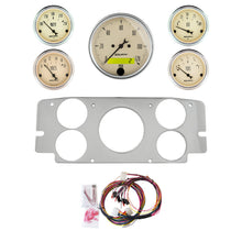 Load image into Gallery viewer, AutoMeter Antique Beige 57-60 Ford Truck Billet Panel/Gauge Kit - 3-1/8in. (x1) &amp; 2-1/16in. (x4) (2955-02)
