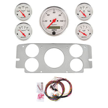 Load image into Gallery viewer, AutoMeter Arctic White 57-60 Ford Truck Billet Panel/Gauge Kit - 3-1/8in. (x1) &amp; 2-1/16in. (x4) (2955-03)