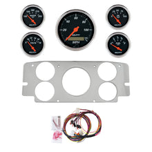 Load image into Gallery viewer, AutoMeter Designer Black 57-60 Ford Truck Billet Panel/Gauge Kit - 3-1/8in. (x1) &amp; 2-1/16in. (x4) (2955-06)