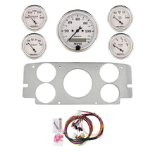 Load image into Gallery viewer, AutoMeter Old Tyme White 57-60 Ford Truck Billet Panel/Gauge Kit - 3-1/8in. (x1) &amp; 2-1/16in. (x4) (2955-08)