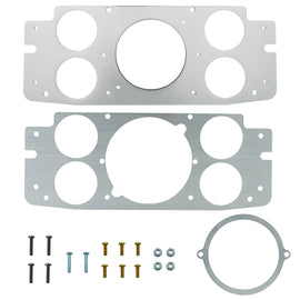 AutoMeter Mounting Sol. 57-60 Ford Truck Billet Panel/Gauge Kit - 3-3/8in. (x1) & 2-1/16in. (x4) (2956)
