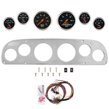 Load image into Gallery viewer, AutoMeter Designer Black 57-60 Ford Truck Billet Panel/Gauge Kit - 3-1/8in. (x2) &amp; 2-1/16in. (x4) (2957-06)