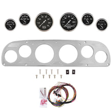 Load image into Gallery viewer, AutoMeter Old Tyme Black 57-60 Ford Truck Billet Panel/Gauge Kit - 3-1/8in. (x2) &amp; 2-1/16in. (x4) (2957-07)