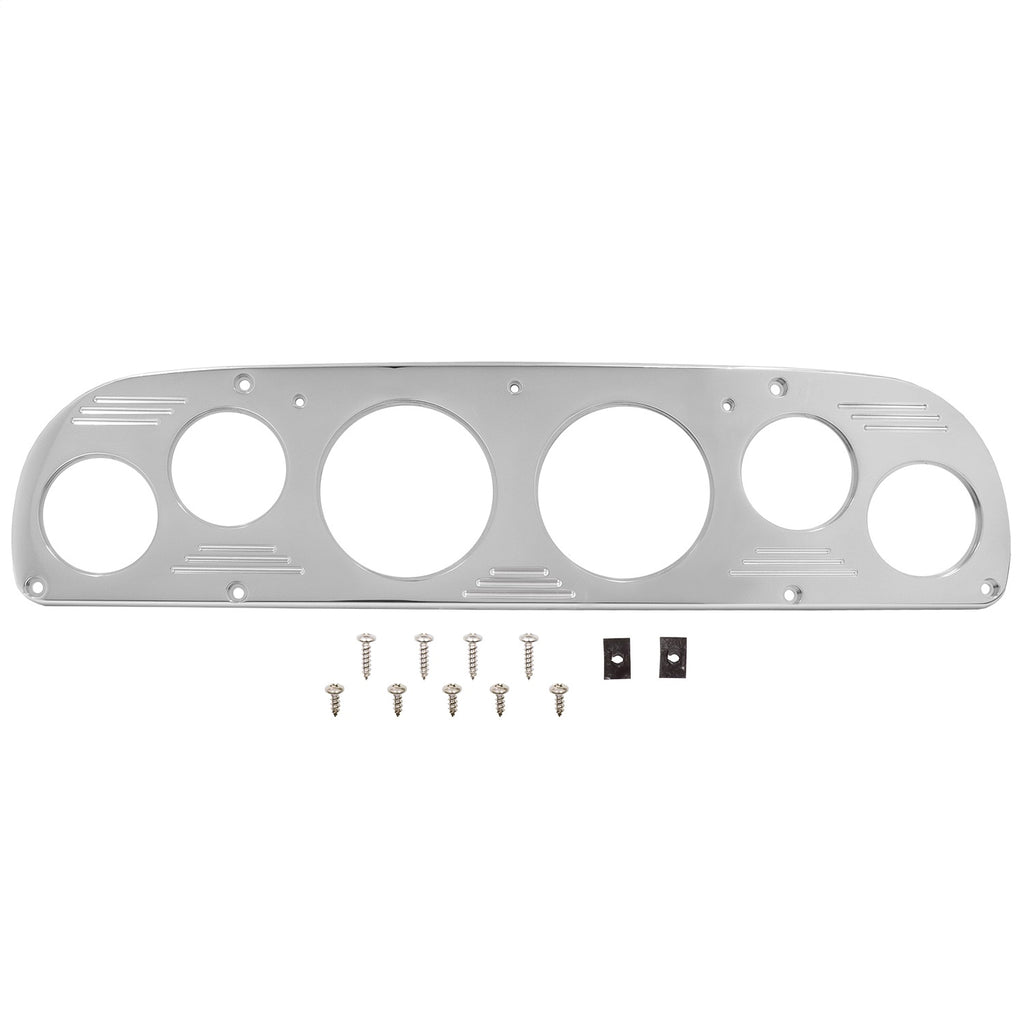 AutoMeter Mounting Sol. 57-60 Ford Truck Billet Panel/Gauge Kit - 3-1/8in. (x2) & 2-1/16in. (x4) (2957)