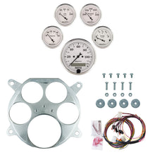 Load image into Gallery viewer, AutoMeter Old Tyme White 61-66 Ford Truck Billet Panel/Gauge Kit - 3-1/8in. (x1) &amp; 2-1/16in. (x4) (2959-08)
