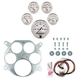 AutoMeter Old Tyme White 61-66 Ford Truck Billet Panel/Gauge Kit - 3-1/8in. (x1) & 2-1/16in. (x4) (2959-08)