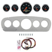 Load image into Gallery viewer, AutoMeter Designer Black 65-66 Ford Truck Billet Panel/Gauge Kit - 3-1/8in. (x1) &amp; 2-1/16in. (x4) (2960-06)
