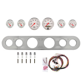 AutoMeter Arctic White 67-72 Ford Truck Billet Panel/Gauge Kit - 3-1/8in. (x2) & 2-1/16in. (x4) (2961-03)