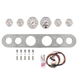 AutoMeter Old Tyme White 67-72 Ford Truck Billet Panel/Gauge Kit - 3-1/8in. (x2) & 2-1/16in. (x4) (2961-08)