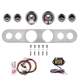 AutoMeter American Muscle 67-72 Ford Truck Billet Panel/Gauge Kit - 3-3/8in. (x2) & 2-1/16in. (x4) (2962-01)