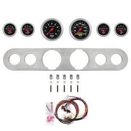 AutoMeter Sport-Comp 67-72 Ford Truck Billet Panel/Gauge Kit - 3-3/8in. (x2) & 2-1/16in. (x4) (2962-11)