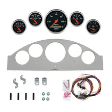 Load image into Gallery viewer, AutoMeter Designer Black 1957 Ford Fairlane Billet Panel/Gauge Kit - 3-1/8in. (x1) &amp; 2-1/16in. (x4) (2963-06)