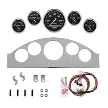 Load image into Gallery viewer, AutoMeter Old Tyme Black 1957 Ford Fairlane Billet Panel/Gauge Kit - 3-1/8in. (x1) &amp; 2-1/16in. (x4) (2963-07)