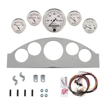 Load image into Gallery viewer, AutoMeter Old Tyme White 1957 Ford Fairlane Billet Panel/Gauge Kit - 3-1/8in. (x1) &amp; 2-1/16in. (x4) (2963-08)