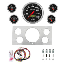 Load image into Gallery viewer, AutoMeter Sport-Comp 73-79 Ford Truck Direct-Fit Billet Panel/Gauge Kit - 5in. (x1) &amp; 2-1/16in. (x4) (2965-11)
