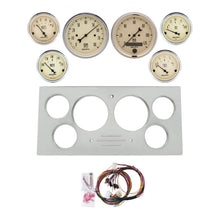 Load image into Gallery viewer, AutoMeter Antique Beige 73-79 Ford Truck Billet Panel/Gauge Kit SR- 3-3/8in. (x2) &amp; 2-1/16in. (x4) (2966-02)