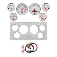 Load image into Gallery viewer, AutoMeter Arctic White 73-79 Ford Truck Billet Panel/Gauge Kit SR- 3-3/8in. (x2) &amp; 2-1/16in. (x4) (2966-03)