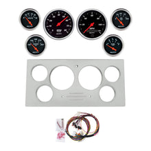 Load image into Gallery viewer, AutoMeter Designer Black 73-79 Ford Truck Billet Panel/Gauge Kit SR- 3-3/8in. (x2) &amp; 2-1/16in. (x4) (2966-06)