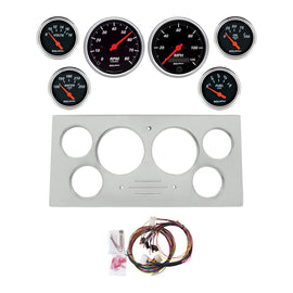 AutoMeter Designer Black 73-79 Ford Truck Billet Panel/Gauge Kit SR- 3-3/8in. (x2) & 2-1/16in. (x4) (2966-06)